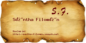 Sántha Filomén névjegykártya